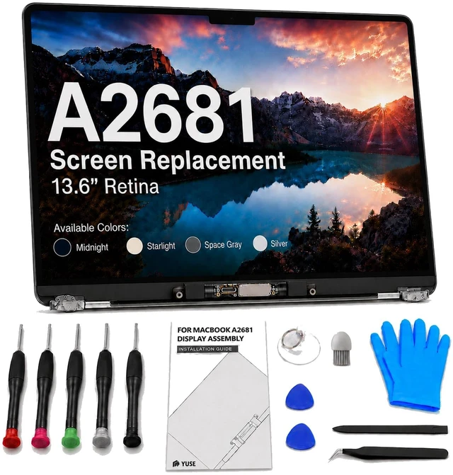 Main image of A2681 Screen Replacement 13.6 inch for MacBook Air M2 2022 Full LCD-Gray