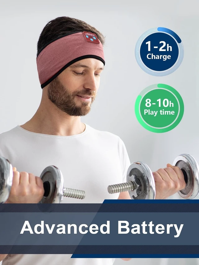 Alt view image 2 of 5 - Lullaband Bluetooth Headband Headphones Sleep Headphones for Side Sleepers