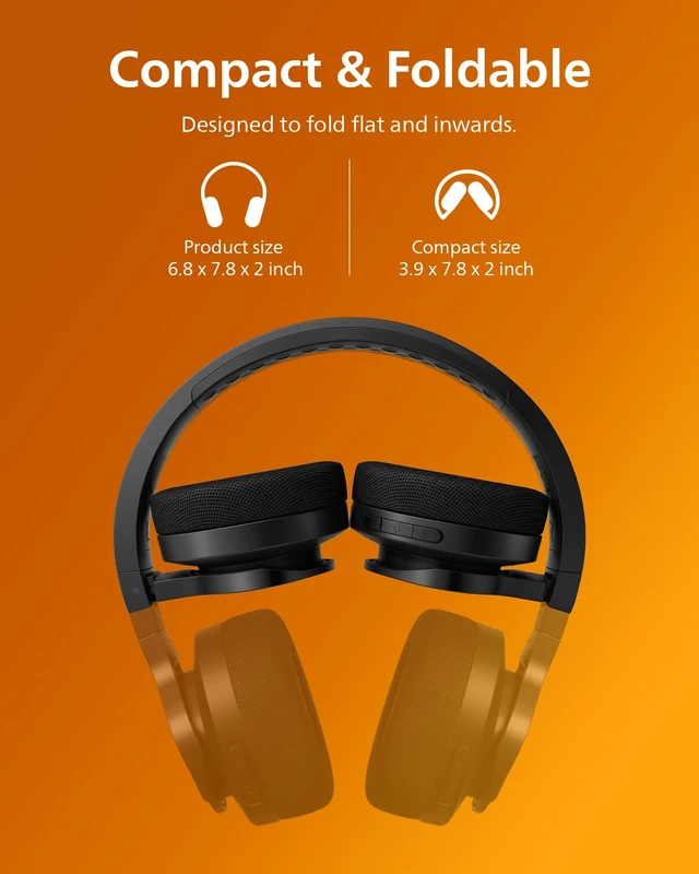 Alt view image 5 of 5 - Philips A4216 Wireless Sports Headphones, up to 35 Hours Play time, Washable Cooling Ear-Cup Cushions, IP55 Water/dust Protection, Bluetooth + 3.5 mm Audio Port, Built-in Microphone TAA42