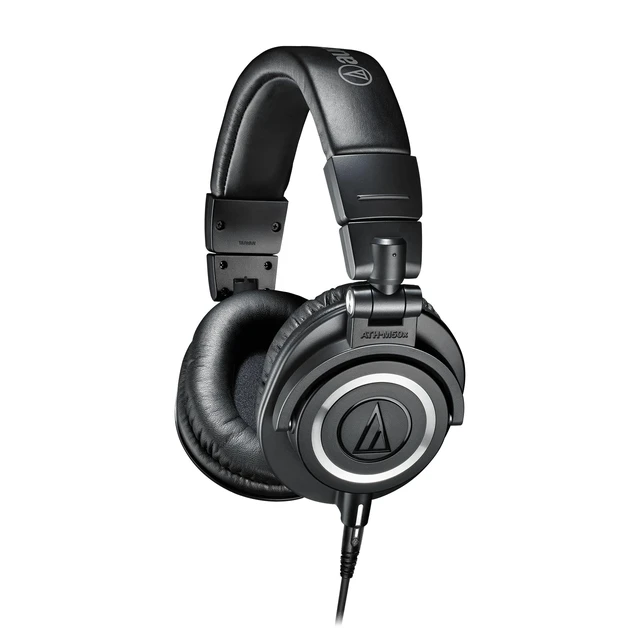 Alt view image 2 of 5 - Audio-Technica ATH-M50X Headphones Bundle, 10ft Extension Cable, Black