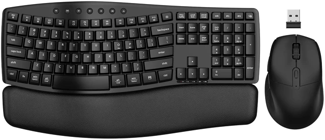 Main image of Wireless Keyboard and Mouse Combo, Bluetooth/2.4G Dual-Mode(Black Graphite)