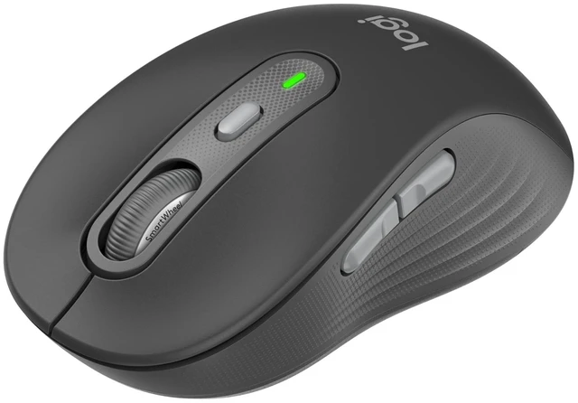 Main image of Logitech Signature Plus M750 Wireless Mouse for Small to Medium Hands, SmartWheel, Bluetooth, Multi Device, 24-Month Battery, Silent Clicks, Customizable Side Buttons, Contoured Shape -