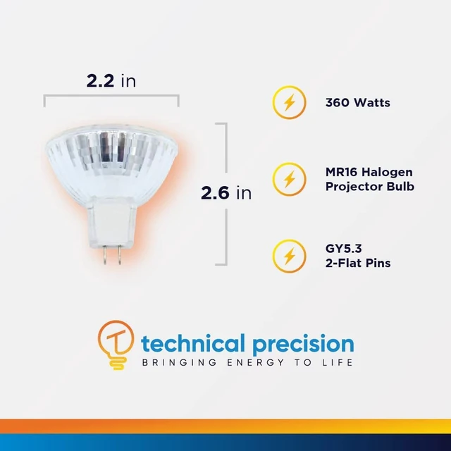 Alt view image 2 of 5 - Technical Precision 360W 82V Projector Bulb for 3M 78-8011-1186-1 MR16