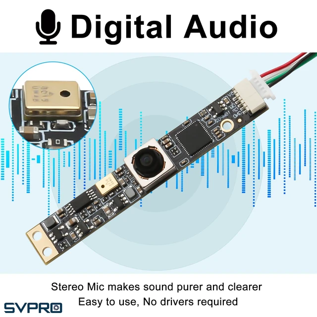Alt view image 3 of 5 - SVPRO 16MP Autofocus USB Camera Module with Microphone, UVC Webcam Board