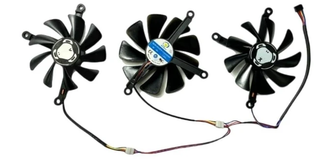 Main image of AKUYAO Full Set GPU Cooling Fan (Left/Centre/Right:85mm/95mm/85mm) for XFX RX5700XT 8GB Thicc III Ultra CF1010U12S Graphics Card Replacement Cooler Fans