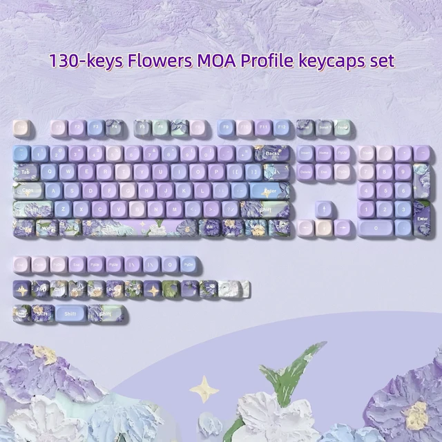 Alt view image 2 of 5 - dagaladoo PBT Keyboard keycaps Set,Purple moa keycaps,Violet Theme