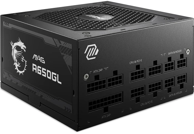 Main image of MSI MAG A650GL 650W 80 Plus Gold Power Supply