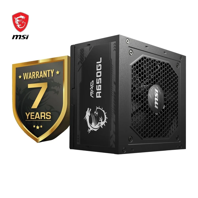 Alt view image 2 of 5 - MSI MAG A650GL 650W 80 Plus Gold Power Supply