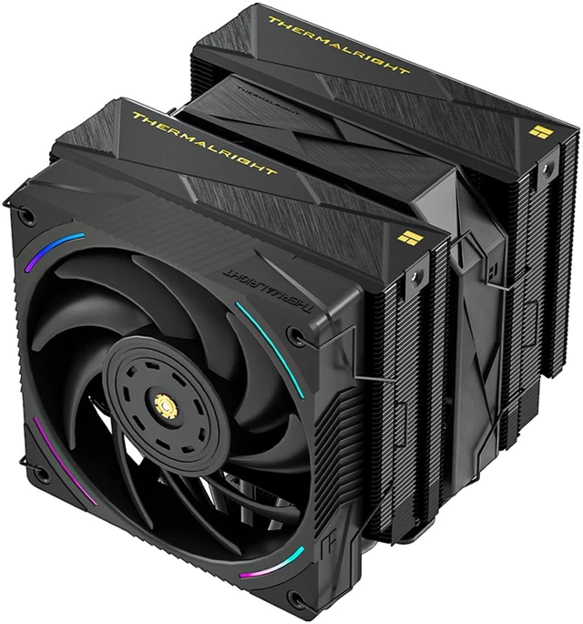 Main image of Thermalright TR Royal Pretor 130 Ultra Black CPU Air Cooler,7 Heat Pipes Dual Towers Cooler-Brushed Top Cover, for Intel lga1700/1851/2011/115X,AM5, Double PWM Fans,up to 2150RPM,Black