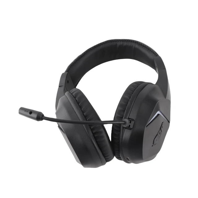 Alt view image 4 of 5 - Yobadam Wireless Gaming Headset, Over Ear Headphones, LED Lights Headset with 40mm Drivers & Memory Foam Earcups, Ideal for Gaming with OmniDirectional Mic (Black+Wireless BT Version)