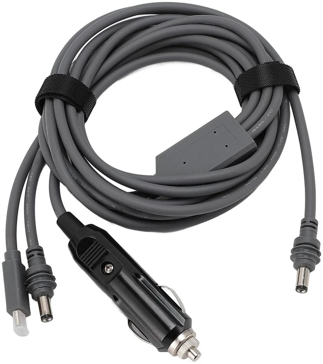 Alt view image 4 of 5 - Zunate 3-in-1 Mini Cable for Mini Power, High Speed USB C/DC to DC/Car Charger Adapter Cord Replacement Cable, Accessories (300cm)