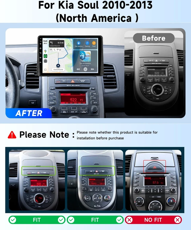 Alt view image 2 of 5 - Rimoody Linux Car Stereo for KIA Soul Radio 2010-2013 Carplay