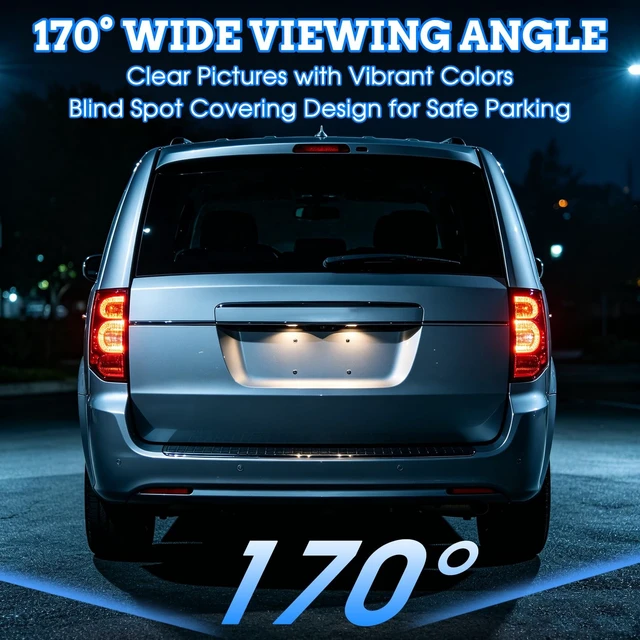 Alt view image 5 of 5 - Rear View Backup Camera Fit for Chrysler Town & Country 2011-2016 fit for Dodge Grand Caravan 2011-2020, Reversing Parking Assist Camera Replace CH1960103 4672639AA