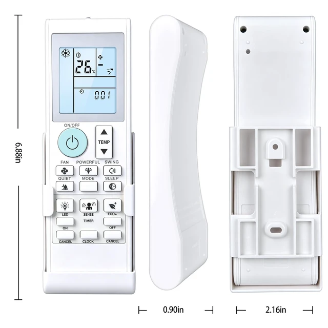 Alt view image 3 of 5 - Remote Replacement for DAIKIN Air Conditioner 4016110