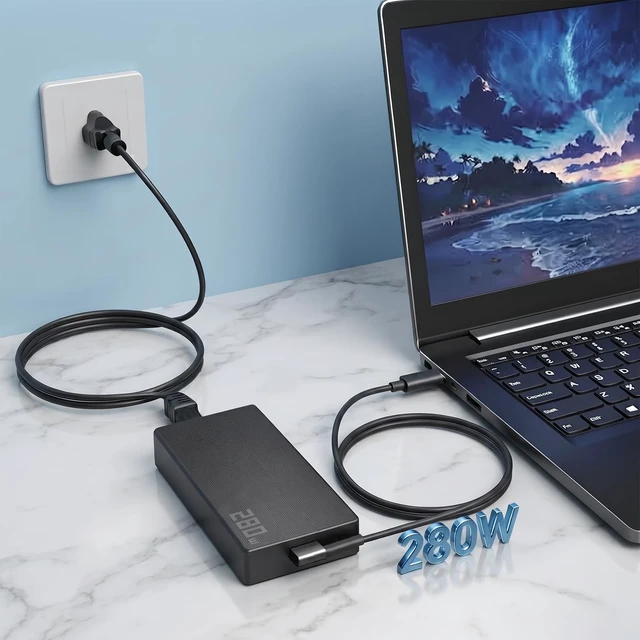 Alt view image 4 of 5 - OSISZI 280W Rectangle Conn Charger Fit for ASUS ROG Strix Zephyrus 2026