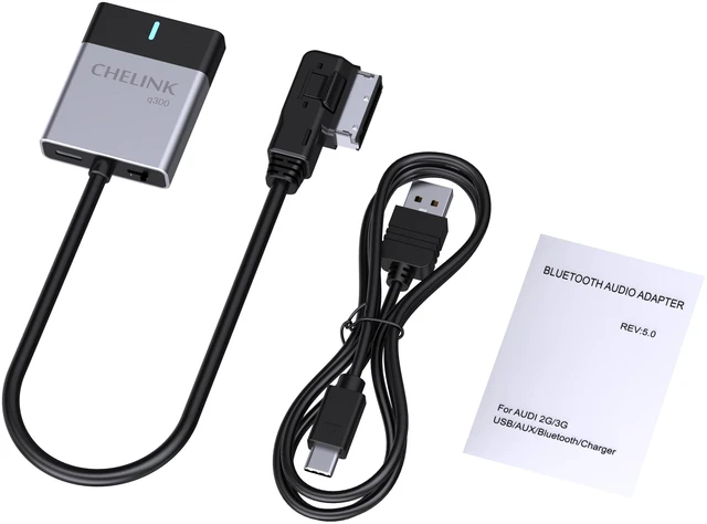 Main image of CHELINK Bluetooth Audio Adapter for Audi AMI MMI, Music Interface Car Kit Cable Fits for MMI 3G System