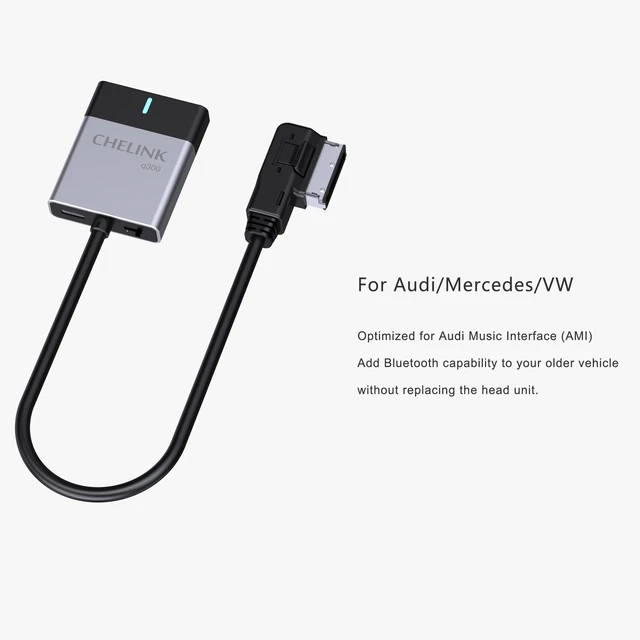 Alt view image 2 of 5 - CHELINK Bluetooth Audio Adapter for Audi AMI MMI, Music Interface Car Kit Cable Fits for MMI 3G System