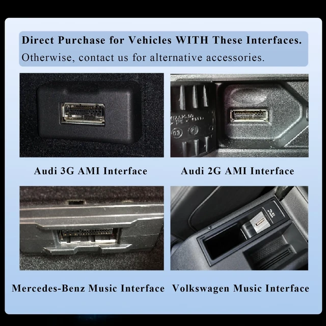 Alt view image 5 of 5 - CHELINK Bluetooth Audio Adapter for Audi AMI MMI, Music Interface Car Kit Cable Fits for MMI 3G System