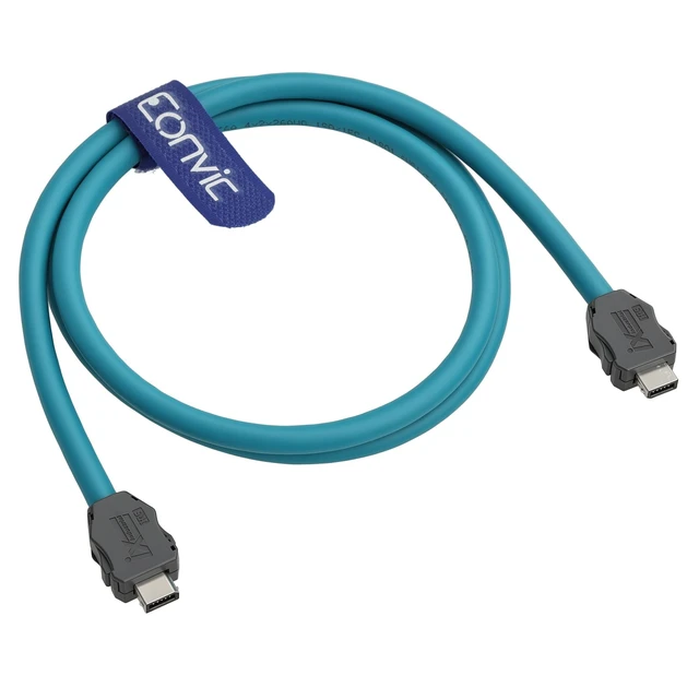 Alt view image 4 of 4 - Eonvic IX Industrial IX30G-A-10S-CV A-Key Male to Male Cat6a 10Gbps High Flex Ethernet Cable for Industrial Switches PLCs Machine Vision Cameras Robot Controllers Industrial Sensors 50cm