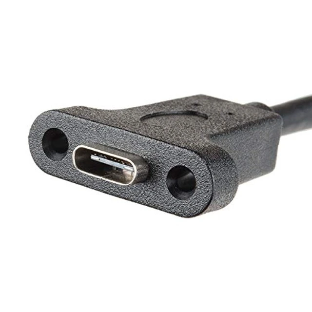 Alt view image 3 of 3 - SparkFun Electronics Panel Mount USB-C Extension Cable - 6"