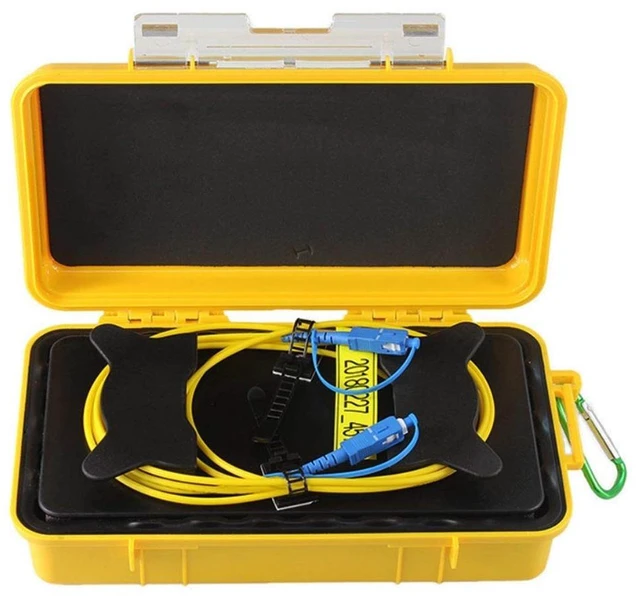 Main image of Etayson Fiber Optic OTDR Launch Cable Box G652D Single Mode 9/125 with Low Loss SC/UPC-SC/UPC Connectors Dead Zone Eliminator Fiber Box (500M)