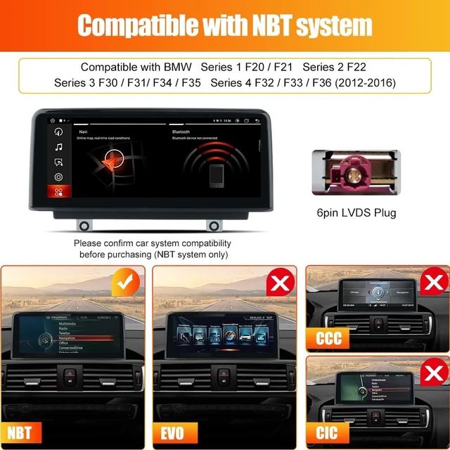 Alt view image 3 of 5 - Junsun Car Radio for BMW NBT System 1 2 3 4 Series CarPlay Android Auto