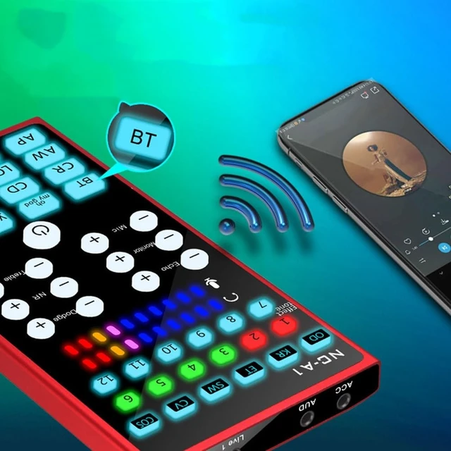 Alt view image 5 of 5 - Artibetter 1Pc Mobile Phone Sound Card with Voice Changer and Dsp Noise Reduction Metal Mixer for Live Streaming and Audio Recording Phones and Computers