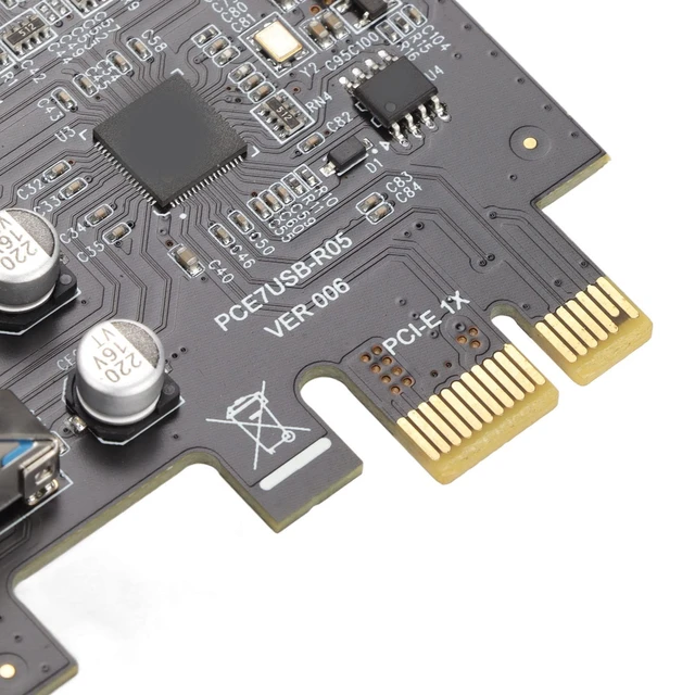 Alt view image 4 of 5 - Ejoyous PCIE to USB Expansion Card, 7 Port USB 3.2 3.2 GEN1 5Gbps High Speed Data Transfer PCIe Expree Front Expansion Card for Desktop PC Adapter