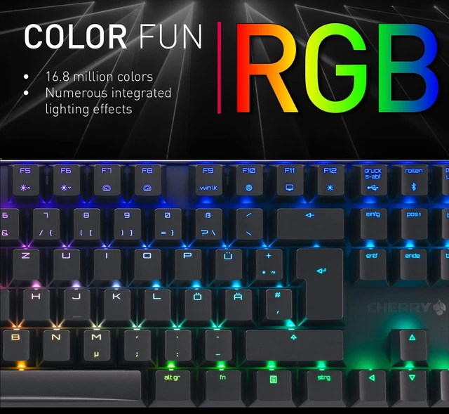 Alt view image 5 of 5 - Cherry MX 8.2 TKL Wireless, Tenkeyless Mechanical Gaming Keyboard, Bluetooth, 2.4 GHz & Wired Mode, Multi-Device, Rechargeable, MX2A Brown Switches, Pink