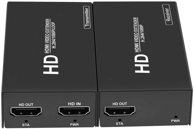 Main image of LinSeek Hdmi Over ethernet Extender Over cat5e/ Cat6/7 Upto 500 ft/150 m with Hdmi Local Loop Out, No Delay 1080p@60Hz Video hdmi Extender for TV