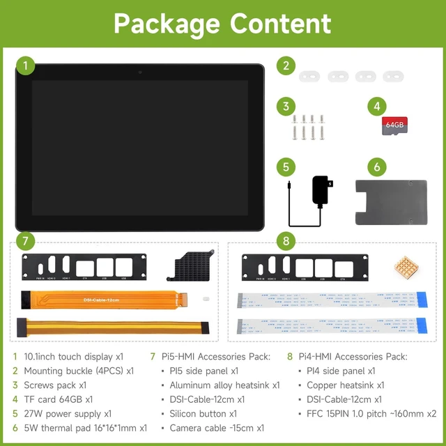 Alt view image 2 of 5 - waveshare Industrial HMI All-in-one 10.1inch Touch Display, Compatible with Raspberry Pi (Not Included), Supports Dual 4K HDMI Output, 10-Point Touch, Aluminum Alloy Case, Efficient Heat Dissipation