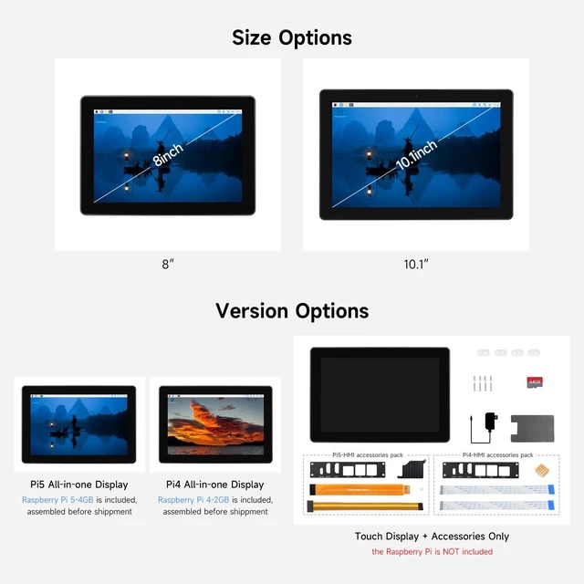 Alt view image 4 of 5 - waveshare Industrial HMI All-in-one 10.1inch Touch Display, Compatible with Raspberry Pi (Not Included), Supports Dual 4K HDMI Output, 10-Point Touch, Aluminum Alloy Case, Efficient Heat Dissipation