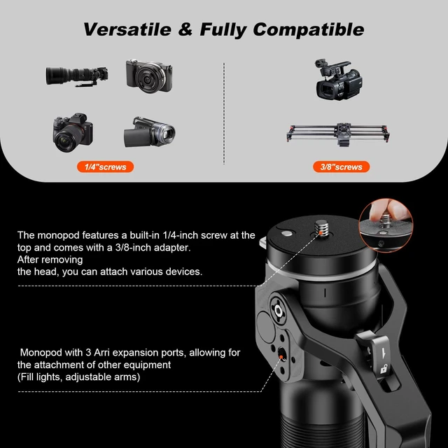 Alt view image 5 of 5 - COMAN M1mini Carbon Fiber Monopod for Camera, 4-Section One-Button Lifting, Compact Portable Monopod with A32 Ball Head for Camera, Outdoor Travel Photography, Max Load 5kg, M1mini-A32