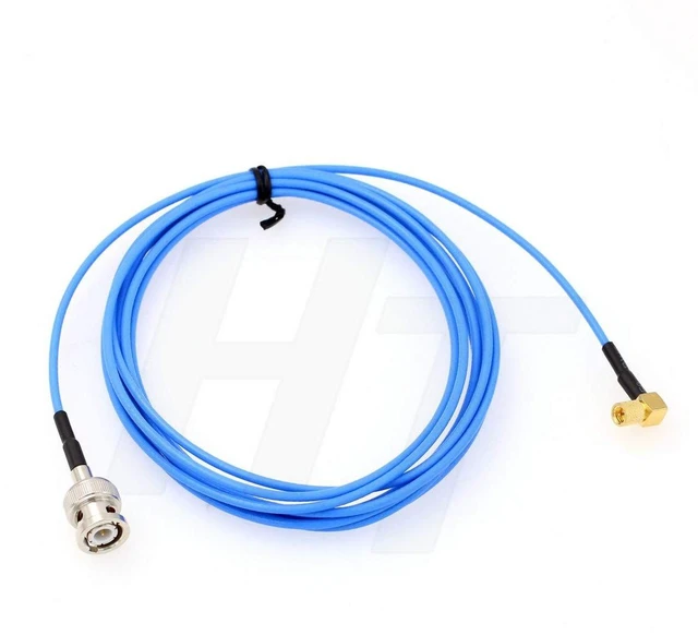 Alt view image 2 of 2 - HangTon BNC to Microdot 10-32 Cable for Accelerometer Transducer Acoustic Vibration Test (3m, Angled)