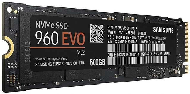 Main image of Samsung 960 EVO 500GB Solid State Drive (MZ-V6E500BW) m.2 NVMe,Hybrid Drive