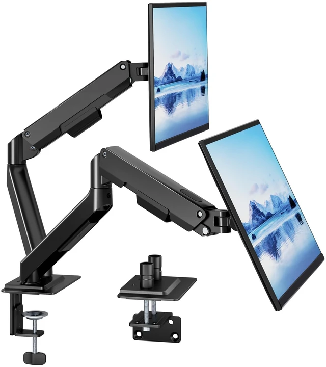 Main image of Dual Monitor Arm for Up to 32 Inch Screens, Heavy Duty Monitor Mount