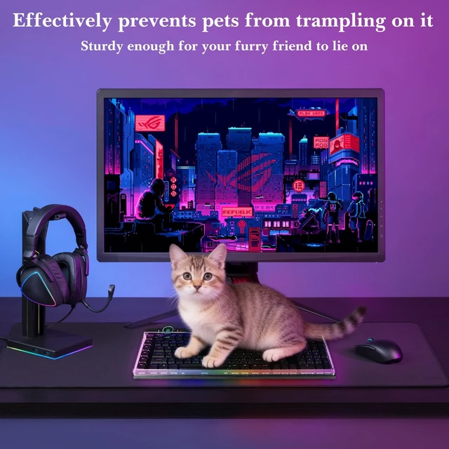 Alt view image 2 of 5 - Geekria Keyboard Dust Cover, Compatible with Logitech G613, Corsair K100 RGB/K55 RGB PRO/K95 RGB Platinum XT, Clear Acrylic Keyboard Dust Protector