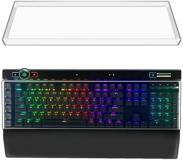 Main image of Geekria Keyboard Dust Cover, Compatible with Logitech G613, Corsair K100 RGB/K55 RGB PRO/K95 RGB Platinum XT, Clear Acrylic Keyboard Dust Protector