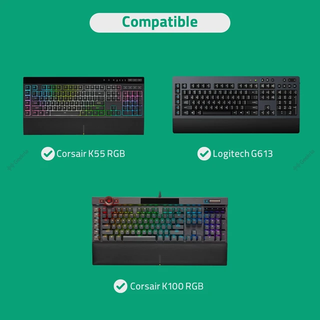 Alt view image 5 of 5 - Geekria Keyboard Dust Cover, Compatible with Logitech G613, Corsair K100 RGB/K55 RGB PRO/K95 RGB Platinum XT, Clear Acrylic Keyboard Dust Protector