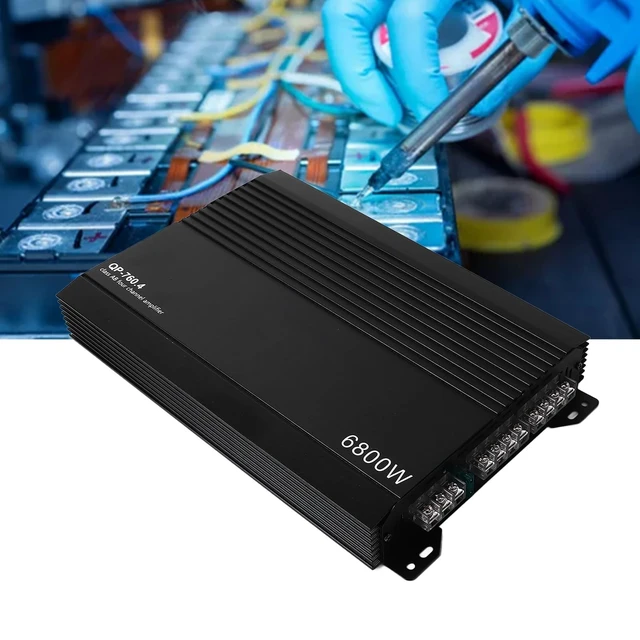 Main image of 4 Channel Car Amplifier, Efficient Cooling System, Terminal Design, Copper Protection and Energy Storage with Dual Coil Transformer Efficiency for Car Audio System
