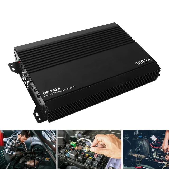 Alt view image 2 of 4 - 4 Channel Car Amplifier, Efficient Cooling System, Terminal Design, Copper Protection and Energy Storage with Dual Coil Transformer Efficiency for Car Audio System