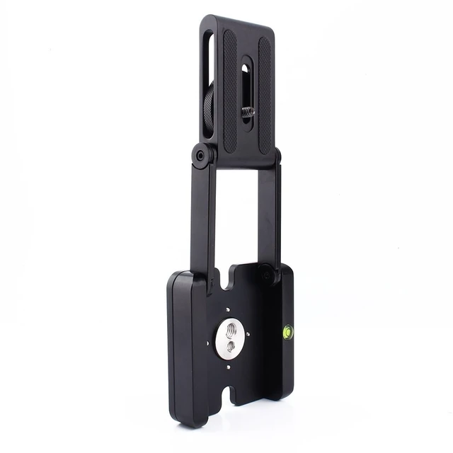 Alt view image 5 of 5 - Yosoo Quick Release Plate Aluminum Folding Tilt Head Camera Bracket Tripod with Spirit Level Use on DSLR Camera Camcorder Bracket Tripod