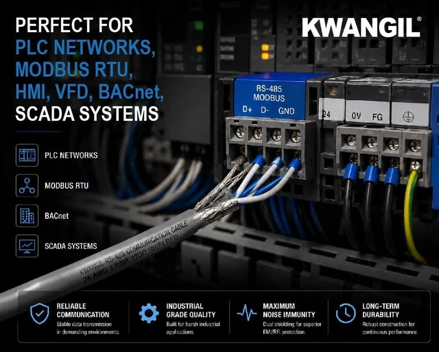 Alt view image 5 of 5 - KWANGIL 24AWG 3Pr RS-485 Shielded Cable - Equal to Belden 9843 Chrome 250FT