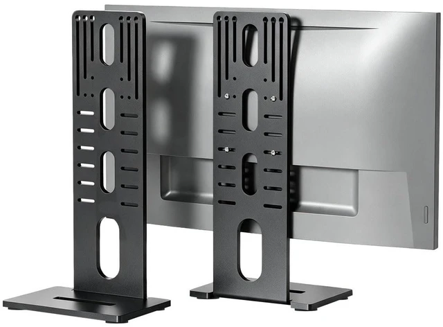 Main image of suptek Universal Low Profile Single Screen Computer Desktop Gaming Monitor Replacement Stand, Vertical Mount Compatible with 34 Inch VESA 75/100, Power Port Downward or Horizontal Out
