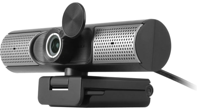 Main image of Aluratek HD 1080P Webcam, USB-C/USB-A, w/Built-in Speakers & Mic,Black,AWCS06F