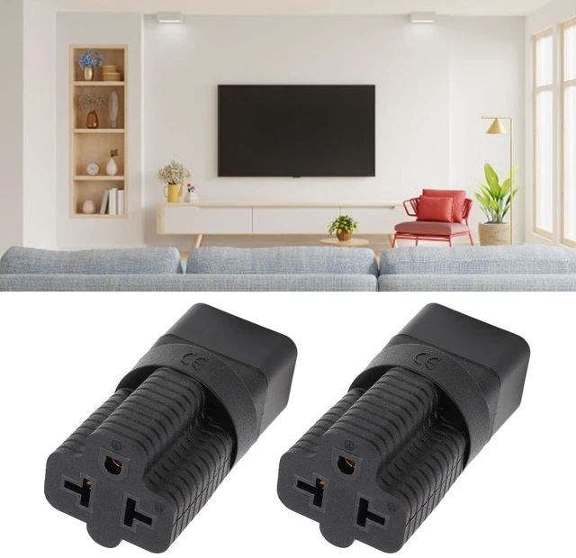 Alt view image 4 of 5 - IEC320 C20 to NEMA 5-15R Power Adapter, 2 Pack