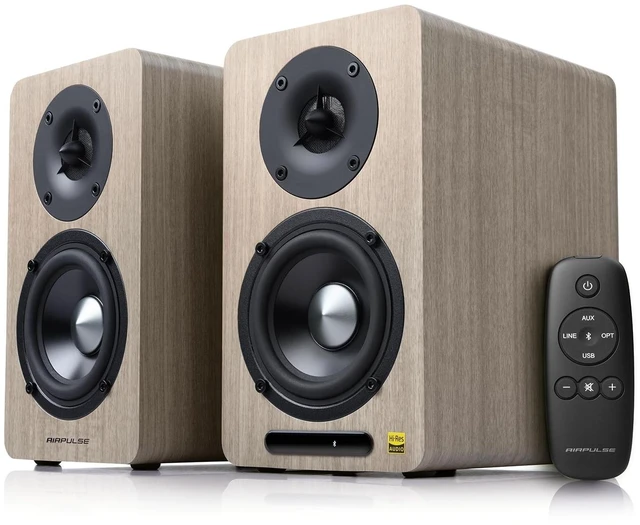 Main image of Edifier Airpulse A60 Desktop Hi-Res Bluetooth Bookshelf Speakers, Walnut