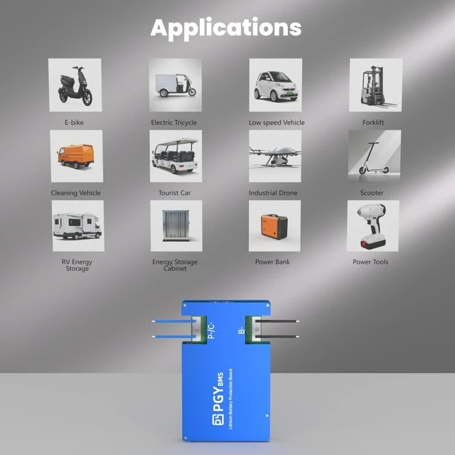 Alt view image 5 of 5 - PGYBMS Smart Active Balance BMS 8S24S 60A200A for LiFePO4 Battery Pack, Bluetooth BMS with UART(PGY141B)