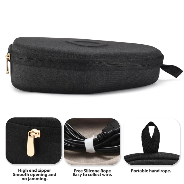 Alt view image 5 of 5 - Hiyokurenri Headphones Case for JBL TUNE770NC/760NC/750BTNC/720BT/710BT/700BT Universal Hard Shell Carrying Pouch with Magnetic Closure for Over-Ear Headphones up to 7.95 (Black)