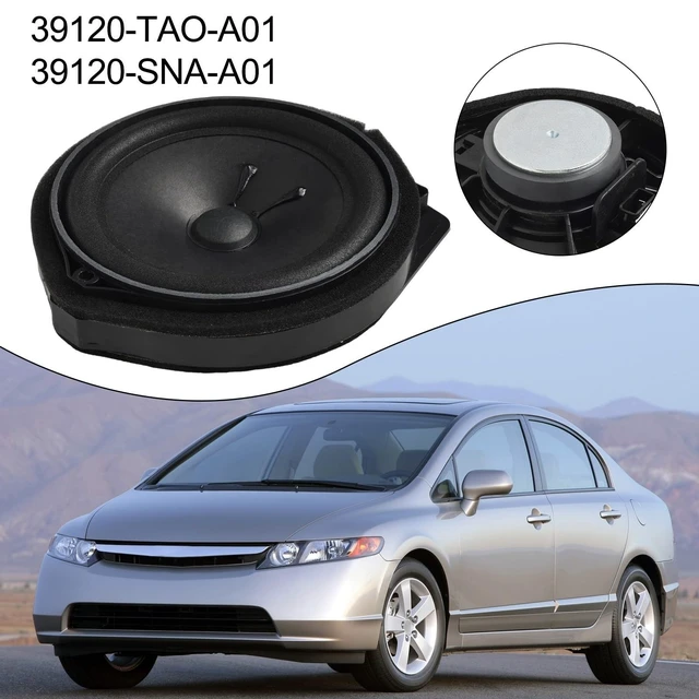 Alt view image 2 of 5 - Front Door Speaker Assembly For Honda For Civic 2006-2007, OEM 39120-SNA-A01, 39120-TA0-A01, ABS Metal Car Interior Trim Replacement Part Black